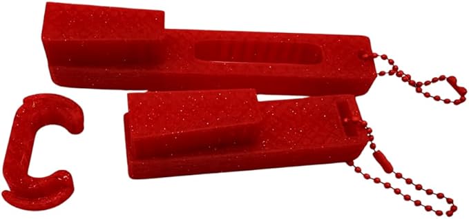 Hydro Style Tumbler Opening Tool, Plastic Lid Removal Tool with Chain and Handle Clip (Red Sparkle)