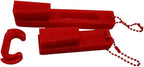 Hydro Style Tumbler Opening Tool, Plastic Lid Removal Tool with Chain and Handle Clip (Red Sparkle)