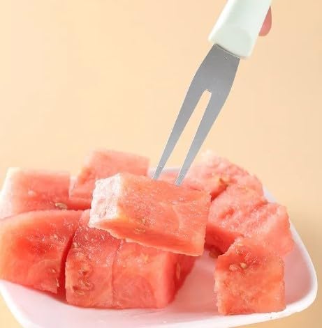 Versatile Watermelon Slicer and Cutter: Stainless Steel 3-in-1 Popsicle and Fruit Fork Tool for Quick Cutting, Ideal for Camping and Kitchen, Great Melon Cutter Tool