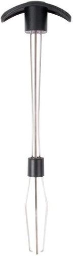 Stainless Steel 3-Pronged Wine Bottle Cork Retriever with Black Handle