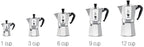 Bialetti Moka Express #06799 3-Cup Espresso Maker Machine and #06960 Bialetti, Six Replacement Gaskets and Two Bialetti Replacement Filter Plates Bundle