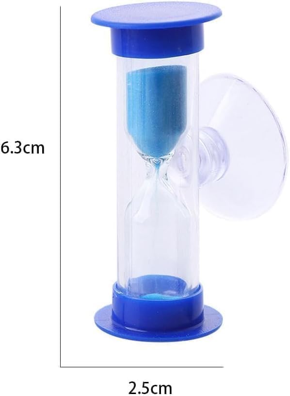 2Pcs Pink 2 Minute Plastic Sand Timer Hourglass Sand Clock with Suction Cup Time Funnel Shower Timer Tooth Brushing Time Reminder Timers Thermometers Kitchen and Dining