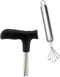 Luxshiny Coconut Opener Tool Stainless Steel Meat Grater Set Reusable Kitchen Gadget Young Coconut Shell Opening Meat Extraction Home Cooking