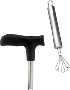 Luxshiny Coconut Opener Tool Stainless Steel Meat Grater Set Reusable Kitchen Gadget Young Coconut Shell Opening Meat Extraction Home Cooking