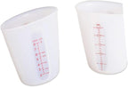 Unomor Diy Tool 250ml Silicone Milk Cup Measuring Cup Double Scale for Baking Mixing Food-grade Silicone Random