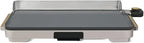 Electric Griddle 12x22 Inch with Backsplash, Nonstick Cooking Surface, Adjustable Temperature Control (Porcini Taupe)
