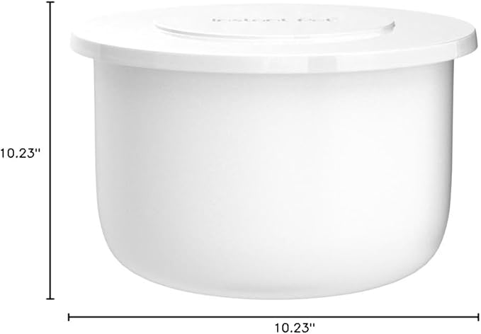 Instant Pot 8QT Silicone Lid, Compatible with 8-Qt Stainless-Steel Inner Pot, Bowl and Food Cover, Microwave Cover for Food, Transparent White