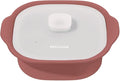 Silicone Multi-Steamer Made in Korea Microwave Steamer for Cooking & Reheating –BPA-Free Flexible & Durable (Maple Red, 40.58 fl oz)