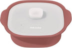Silicone Multi-Steamer Made in Korea Microwave Steamer for Cooking & Reheating –BPA-Free Flexible & Durable (Maple Red, 40.58 fl oz)