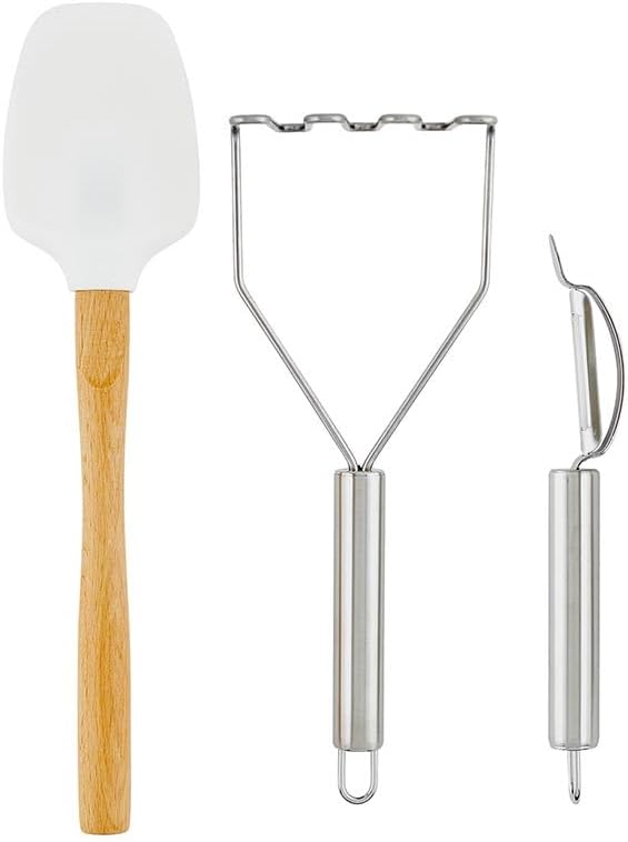 Santa Barbara Design Studio Kitchen Tools Set - Gift Boxed Cooking Essentials Kit, 3-Pieces, Mashed Potato Book Box