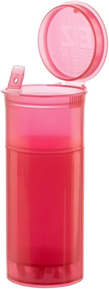 EZSPLITZ Cap & Crusher - 2-in-1 Herb Grinder with Extra Large Storage (Red)