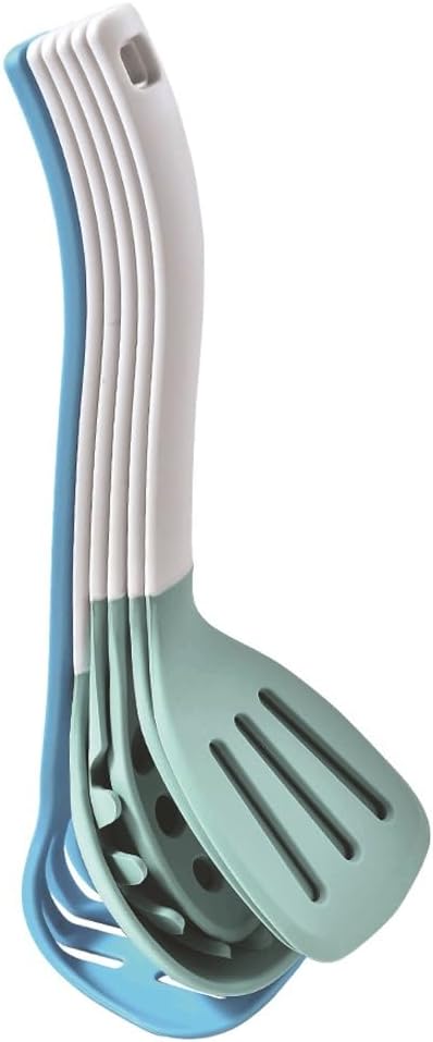 Heat Resistant Soup Spoon Brush Ladle Silicone Non Stick Spatula Kitchen Tools Cooking Utensil Set(D)