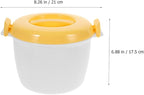 PRETYZOOM Microwave Rice Cooker Large Capacity Insulated Lunch Box with Spoon Portable Steaming Pot for Home Office Dormitory Cooking