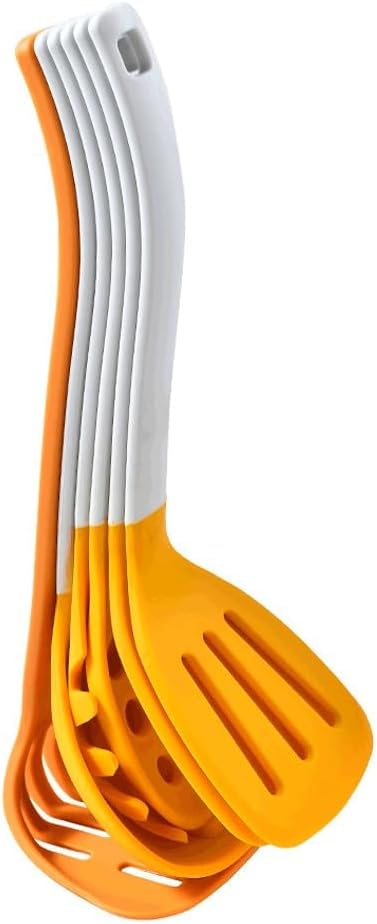 Heat Resistant Soup Spoon Brush Ladle Silicone Non Stick Spatula Kitchen Tools Cooking Utensil Set(Black)