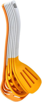Heat Resistant Soup Spoon Brush Ladle Silicone Non Stick Spatula Kitchen Tools Cooking Utensil Set(Black)