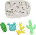 Gray Cactus Silicone Fondant Mold Cacti Chocolate Candy Mold For Cake Decoration Cupcake Topper Sugar Craft Polymer Clay Gum Paste Fondant and Gum Paste Molds Pastry and Baking Molds