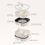 Joydeem Electric Hot Pot with Divider, 6L/6.3 qt Double-Flavor Shabu Shabu Pot, UL Listed & Boil-dry Protection, Suitable for 2-6 People, DHG-B600