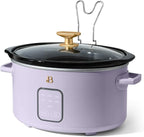 Beautiful 4-Quart Programmable Slow Cooker with Touch-Activated Display, Digital Timer, Keep-Warm Function & Removable Non-Stick Pot