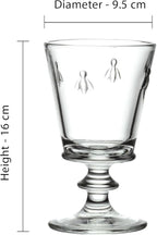 La Rochere Napoleon Bee Stemmed Wine Glass Set of 6 – Vintage Wine Glasses – La Rochere Bee Glassware Sets (12 oz)