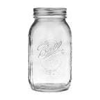 Ball Regular Mouth 32-Ounces Mason Jar with Lids and Bands, Clear,(Pack Of 2)