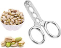 Silver Nuts Pistachio Sheller Opener Kitchen Tools Stainless Steel Nutcracker Multi-Function Walnut Pine Sheller Opener Nut Crackers Specialty Tools and Gadgets