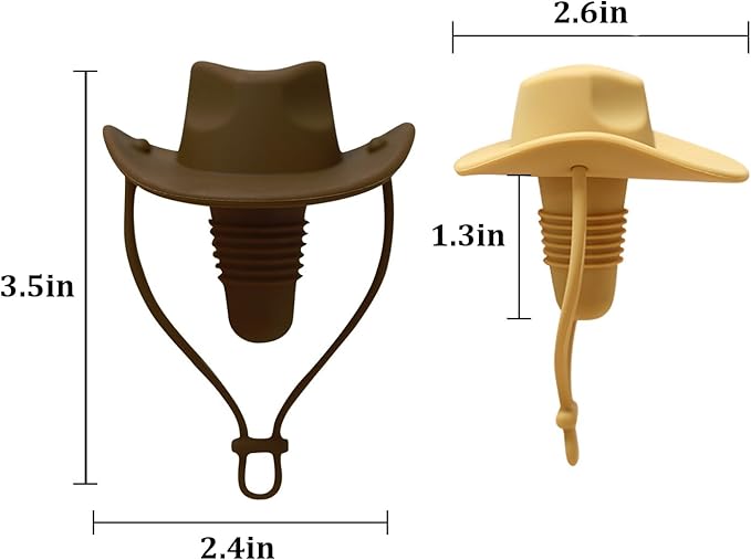 Silicone Wine Stopper, Funny Hat Shaped Decorative Wine Sealer, Cute Kitchen Gadgets, Brown