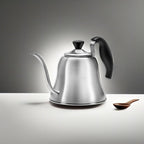 Coffee Kettle for Stove Top Premium Gooseneck Kettle, Pour Over Coffee Tea Pot, Stovetop Teapot, Hot Water Heater for Camping, Home & Kitchen, Stainless Steel - Small 28oz, Brushed