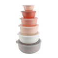 COOK WITH COLOR Prep Bowls with Lids- Wide and Deep Nesting Plastic Small Mixing Bowl Set with Lids, 12 Piece Set - (Multi Colored), Grey/Pink