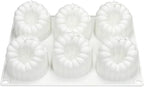 6 Cavity Large Raspberry Mousses Cake Mold Food Grade Silicone Chocolate Dessert Baking Mould Family Gathering Bakeware