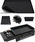 KITCHEN PERFECTION Ultimate Kit for Blackstone Griddle 28 Inch - Silicone Griddle Cover Mat + Griddle Accessories Mat + 2 PCS Silicone Grease Cup Liners Hermetic Protection from Rust & Debris All Year