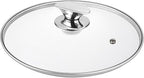 Tempered Glass Lid for Replacement, Clear Cover for Pans and Pots, 8, 9.5, 10.5, 11, 12, 12.5 Inch Lids for Cookware Cooking, Frying Pans, Skillets, Dutch Oven, Sauce Pan (12.6 In)