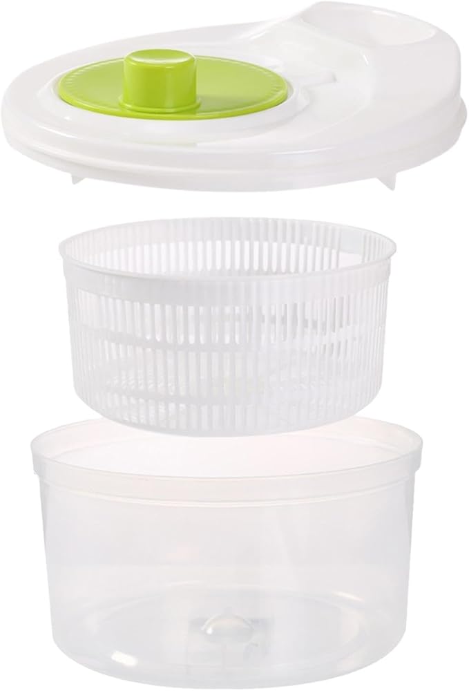 Small Lettuce Spinner - Salad Bowl Spinner, Salad Dryer for Washing Spinner, Small Salad Spinner for Draining Greens, Fruits, and Vegetables