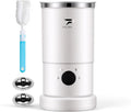 Electric Milk Frother and Steamer - 4-in-1 Automatic Coffee Steamer Frother with 10.5OZ (300ML) Capacity, Warm and Cold Foam Maker for Coffee, Latte, Cappuccino, Macchiato, and Hot Chocolate (White)