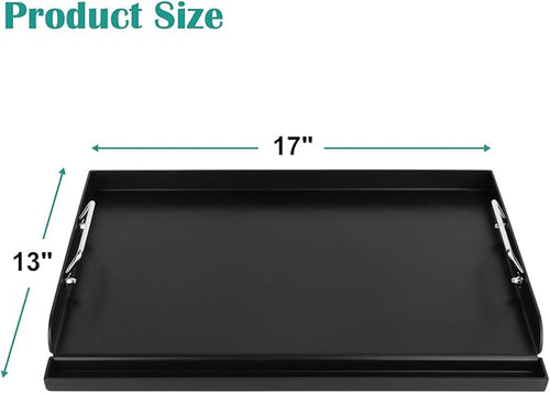 17"x13” Nonstick Coating Griddle for Gas Grill, Universal Griddle Insert for Gas Stove/Gas Grill/Electric/Charcoal Flat Top Plate for Outdoor Cooking and Camping Grilling
