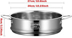BinaryABC Stainless Steel Dumpling Steamer Basket for Pot,26cm Steamer Insert for Food Veggie Rice Noodle Roll (10.23INCH)