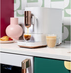 Cafe Affetto Automatic Espresso Machine & Milk Frother with Built In & Adjustable Espresso Bean Grinder, One-Touch Brew in 90 Seconds, Wifi & Smart Connected, Removable 1.2L Water Tank, Matte White