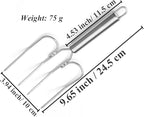 Thanksgiving Turkey & Roast Lifters, Stainless Steel Roaster Forks, Transfer Chicken or Ham Poultry Lifters Easily, Four Needle Meat Fork, Set of 2