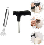 Homoyoyo Coconut Opener and Meat Grater Set, Reusable Kitchen Gadget for Fresh Coconut Shell Opening and Shredding, Safe Tool Kit for Home Cooking and Tropical Fruit Preparation