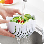 Quick Salad Maker Chopper Salad Cutter Bowl Swiftly Dice Fruits & Vegetables, BPA-Free Healthy Meals and Salads in Minutes Multi-functional (Blue)