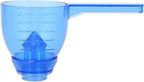 Asixxsix Measuring Scoop, Spill Proof Funnel Design Powder Funnel, Kitchen Measuring Tool with Scale for Seasoning Camping Baking Supplements Dishwasher Safe Food Grade ABS Material (Blue)
