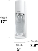 SodaStream - Terra Sparkling Water Maker | VALUE BUNDLE | CQC CO2 system | Includes 2x CO2 Cylinders, 3x 32 Fl Oz Dishwasher Safe Bottles, 2x Bubly Flavor Drops | Combine with Pepsi Flavors | White