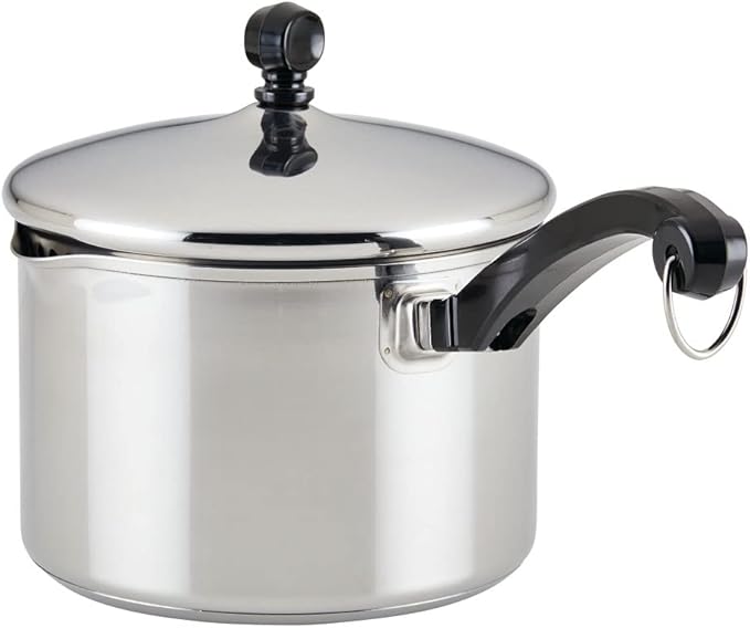 Farberware Classic Stainless Steel Cookware Pots and Pans Set, 15-Piece,50049,Silver
