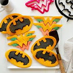 Whiskware Justice League Silicone Pancake Mold and Shaper, Breakfast Art Dishwasher Safe, BPA and Phthalate Free Plastic, Batman