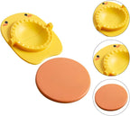 SHINEOFI Dumpling Maker Set Plastic Dumpling Press Mold Hand Tool Cooking Kitchen Gadget Yellow 2pcs Set