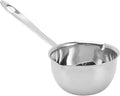 Milltrip Stainless Steel Butter Warmer, 300ml Mini Butter Melting Pot Small Saucepan Milk Warmer Pot with Induction Bottom, Dual Pour Spouts & Cool Touch Handle, Egg Pan for Melting Butterr Heating