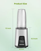 Blenders for Smoothie, 900W Personal Blender for Shakes and Smoothies with 2 * 22oz BPA Free Portable Cups, Small Juicer for Protein Shake, Baby Food, Frozen Drink
