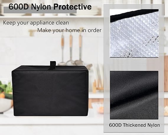 Heavy Duty Convection Oven Cover for Breville BOV900BSS Smart Oven Air Fryer Pro,16.54"Dx21.46"Wx12.4"H, 600D Heat-Resistant Nylon w/Aluminum Foil, Waterproof Dustproof toaster oven Protector