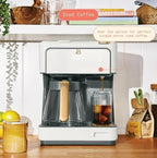 Beauti Multi Brew 12 Cup Programmable Drip & Single Serve Coffee Maker, Versatile Brewing (6oz, 8oz, 10oz, 12oz, 14oz), Pods or Ground, Over Ice option, Keep Warm mode (White)