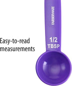Farberware Kitchen Essentials Measuring Spoon Set, Set of 5 – 2 Pack, Easy Read Standard Units for Wet & Dry Ingredients, Lightweight Plastic Baking & Cooking Spoons – Dishwasher Safe