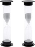 60 Seconds 1 Minute New White Mini Sandglass Hourglass Sand Clock Timer Thermometers and Timers,Kitchen Utensils and Gadgets,Timers（2Pcs）